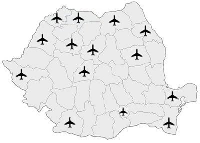 Harta Aeroporturi Romania